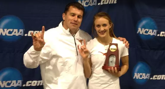 140314 Mario Sategna and Kaitlin Petrillose at NCAA Indoor meet