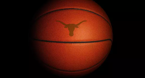 basketball with longhorn logo on black background