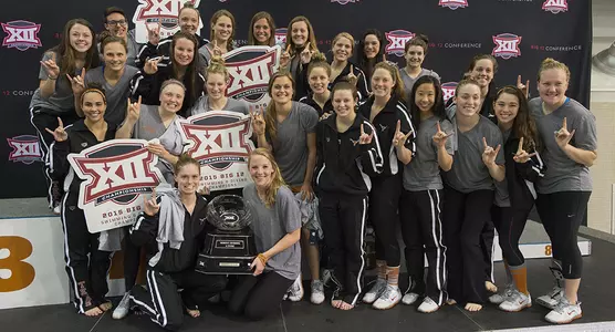 womens swimming big 12 trophy
