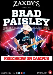Zaxby's presents Brad Paisley Country Nation College Tour