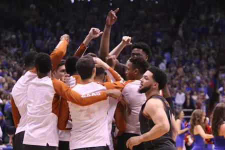 mbb team at Kansas (1-23-16)