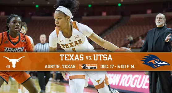 Texas WBB vs. UTSA Preview Graphic 2016