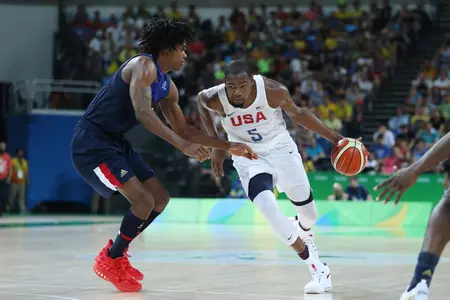 Olympics: Basketball-Men's Team-Preliminary Round FRA vs USA