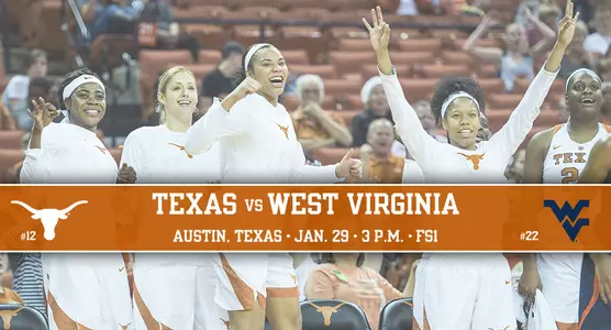 Texas vs. WVU WBB 2 Preview Graphic 2017
