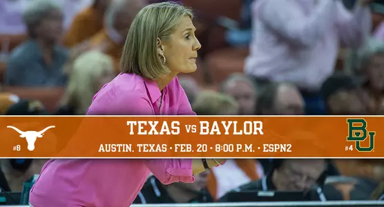 Texas vs. Baylor 2 WBB Preview Graphic