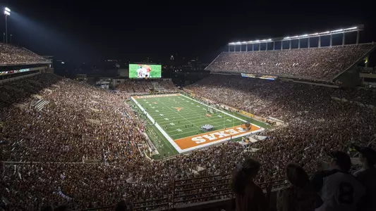 Night game at DKR Texas Memorial Stadium