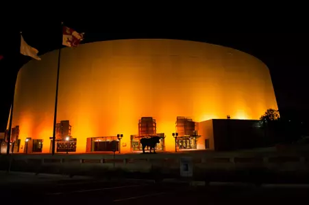 Erwin Center at night