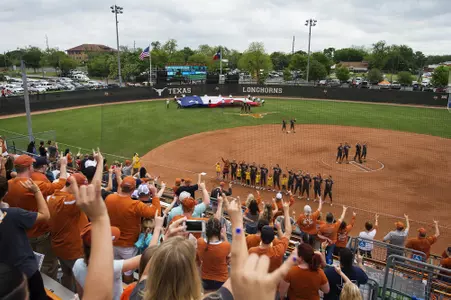 McCombs Field and Texas flag