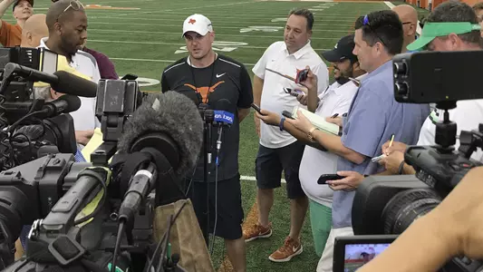 Tom Herman post practice 1