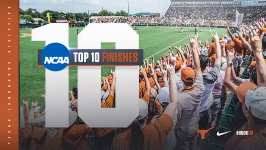 2017-18 - UT with 10 NCAA Top-10 finishes