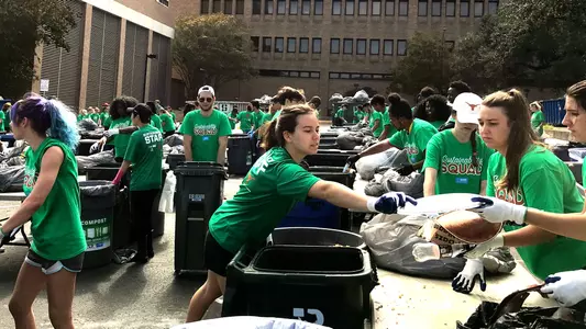 Sustainability Squad sorts gameday recycling