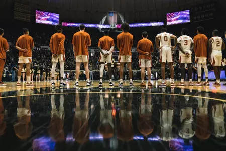 Texas Basketball team at Purdue - anthem