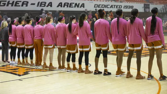 Oklahoma State Cowgirls vs Texas Longhorns Women's Basketball Game, Tuesday, February 12, 2019, Gallagher-Iba Arena, Stillwater, OK. Bruce Waterfield/OSU Athletics