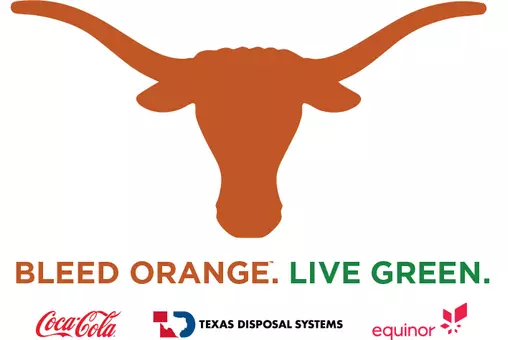 Bleed Orange. Live Green. sustainability logo