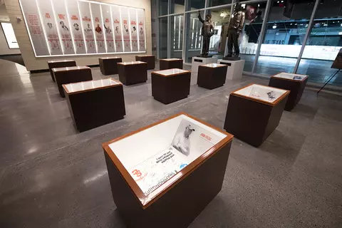 The Frank Denius Family University of Texas Hall of Fame coaches display