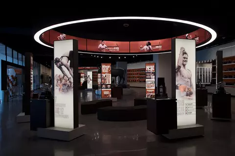 The Frank Denius Family University of Texas Hall of Fame halo display