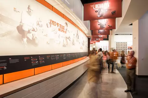 The Frank Denius Family University of Texas Hall of Fame timeline