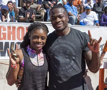 Morgan (Snow) Goodwin and Marquise Goodwin - 2016 Texas Relays