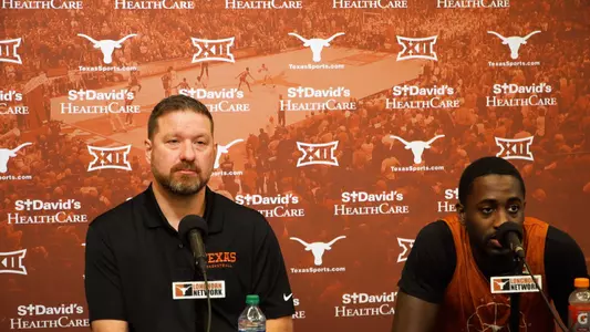Chris Beard and Courtney Ramey presser