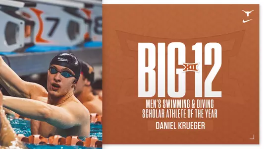 Daniel Krueger - big 12 swim-dive scholar athlete of the year
