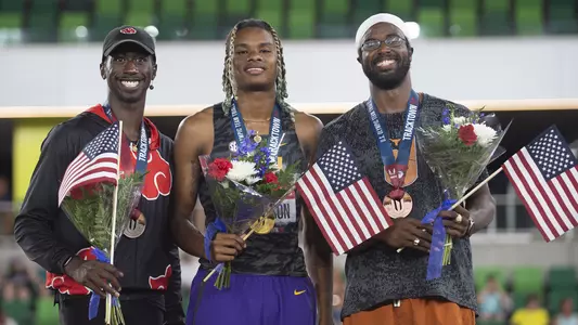 Steffin McCarter US Olympic Trials Medal Stand 062721