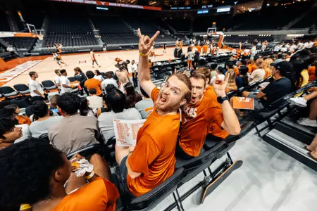 students in Corral - Moody open practice fall 2022