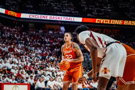 Christian Bishop free throw at Iowa State