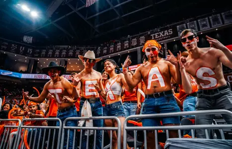 Fans in The Corral at mbb vs Texas Tech