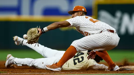 Texas vs Vanderbilt baseball game at Globe Life Field in Arlington, Texas on February 19, 2023. (Photo by/Ellman Photography)