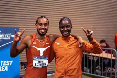 Yusuf Bizimana and Julien Alfred - 2023 NCAA TF Champions