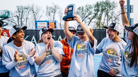 Nicole Khirin is presented with the Big 12 Tournament Most Valuable Player Award