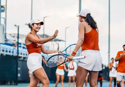 Sabina Zeynalova and Charlotte Chavatipon earn doubles win vs UNC in ncaa quarters