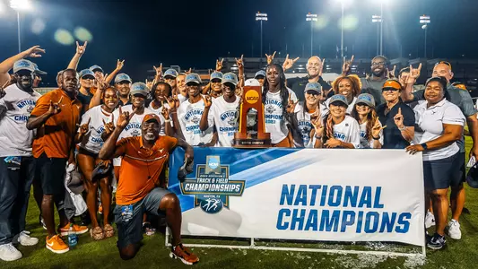 Texas celebrates the NCAA Outdoor Championship
