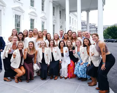 The Texas Rowing team at the White House.
