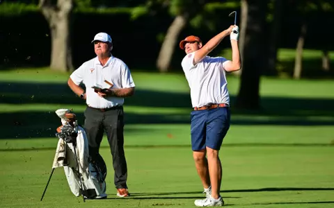 Texas Men’s Golf competes in the Ben Hogan Collegiate Invitational at Colonial Country Club in Fort Worth, Texas on September 30, 2023. (Photo by Michael Clements/Ellman Photography)