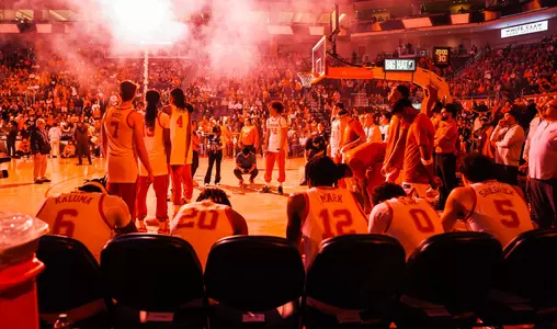 Texas Basketball starters pre-game vs Auburn