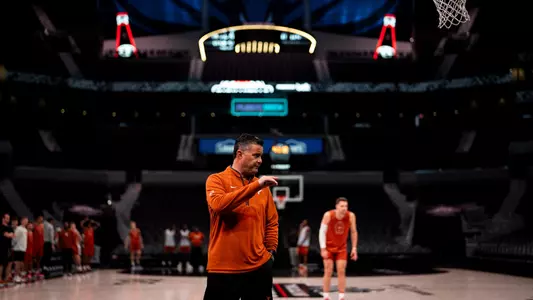 Sean Miller at shootaround