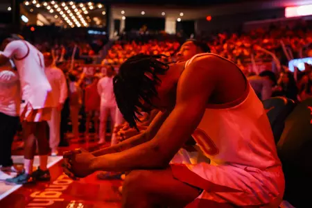 Tre Johnson pre-game before lineups