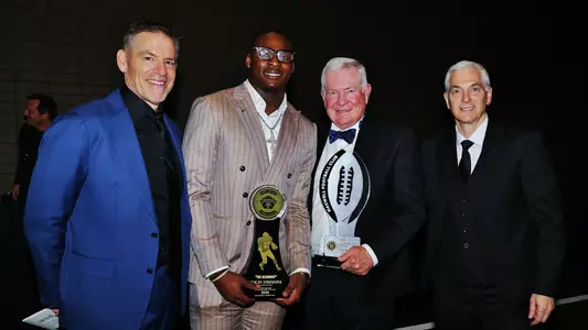 Colin Simmons, Pete Kwiatkowski, Mack Brown and John Bianco at the Maxwell Awards Ceremony