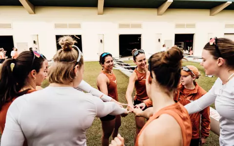 The Texas First Varsity Eight at UT's scrimmage vs. UCF in February.