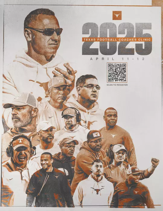 Texas football coaching staff graphic.