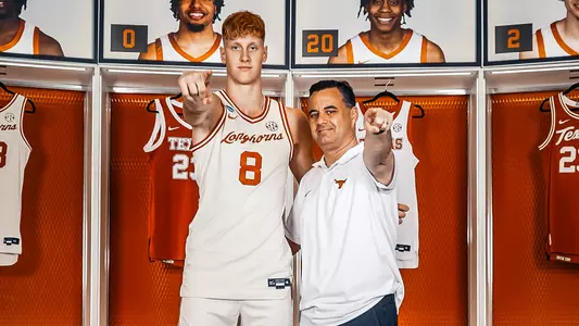 Matas Vokietaitis with Coach Miller on campus visit