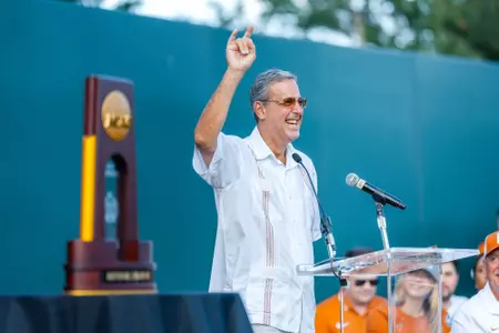 Chris Del Conte at the 2025 Texas Softball National Championship Celebration.