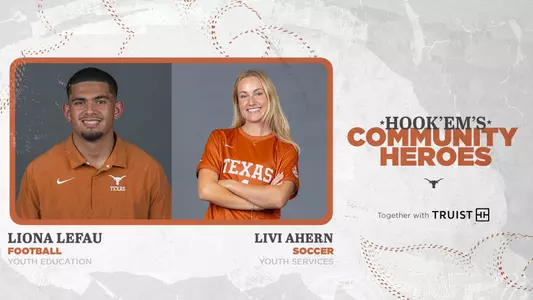 September 2025 Hook 'Em's Community Heroes - Livi Ahern and Liona Lefau