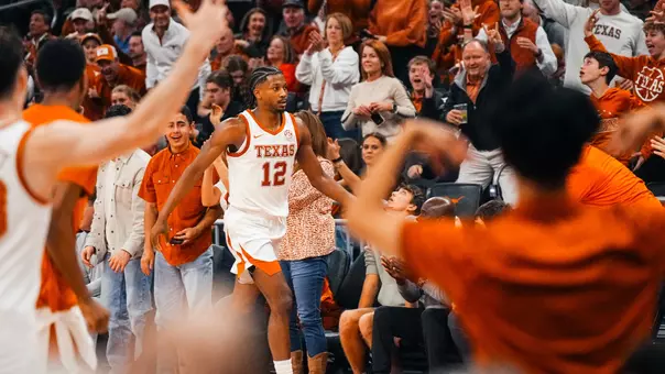 Tramon Mark in front of Texas fans