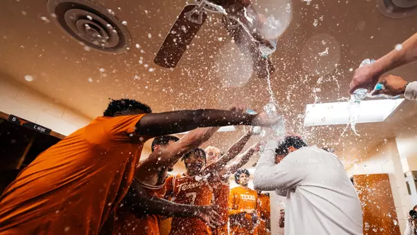 celebration with Coach Miller after 500th career win at Oklahoma