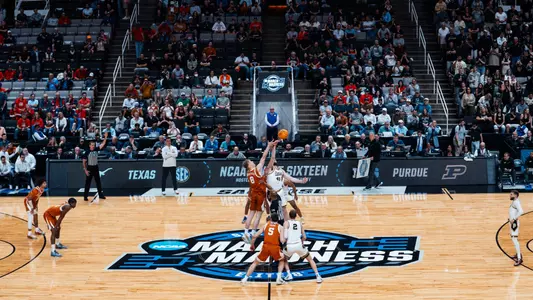SAN JOSE, CA - March 26, 2026: No. 11 seed Texas Longhorns play Purdue at NCAA Tournament, Sweet16
(Photo by Ashleigh Young)