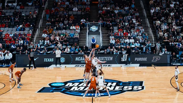 SAN JOSE, CA - March 26, 2026: No. 11 seed Texas Longhorns play Purdue at NCAA Tournament, Sweet16
(Photo by Ashleigh Young)