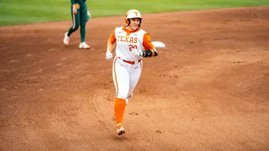 Katie Stewart rounds the bases after a home run vs. Baylor 2026