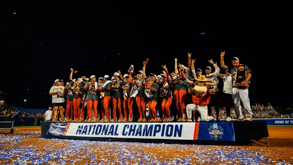 Texas softball 2026 celebration